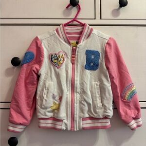 Little Sleepies Pink Bluey Bomber Jacket 2T